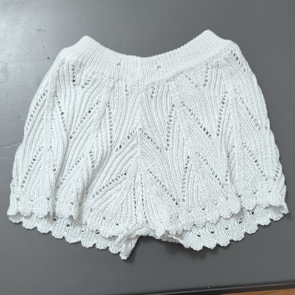 White Knit Women Shorts